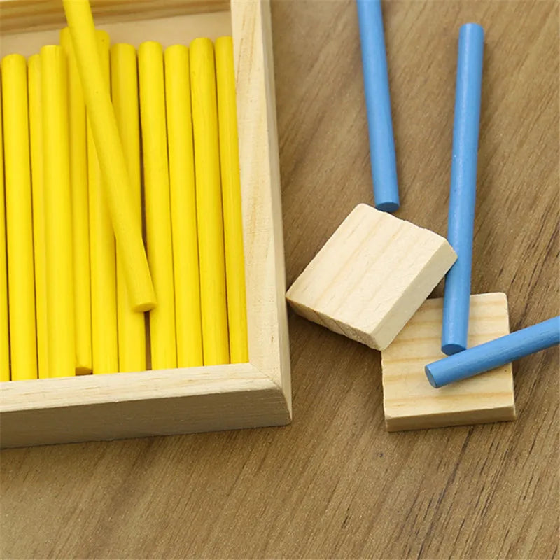 Children Learning Math Wooden Educational Toys Digital Stick Montessori Teaching Aid Mathematics Enlightenment Knowledge