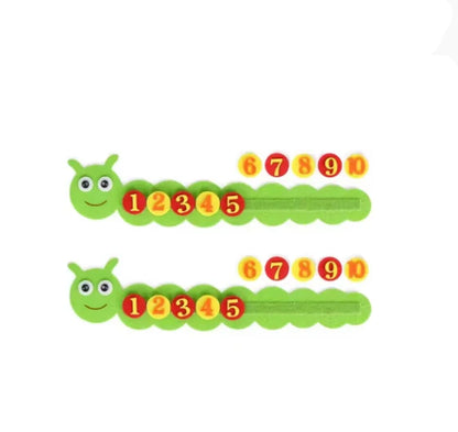 1/2PCS Caterpillar Number Puzzle Felt Toy – Montessori Mathematics Early Education Board, Ordering Numbers Cognition Learning Toy for Toddlers & Preschool Kids