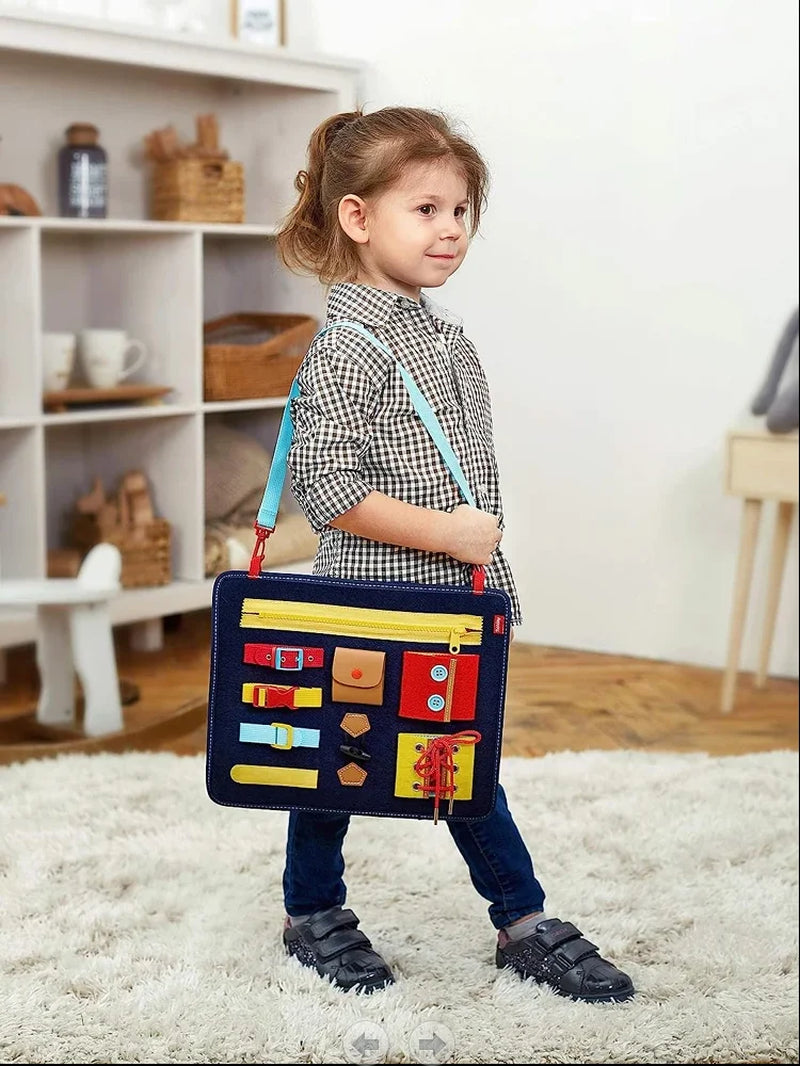 Busy Board Montessori Toys for Toddlers Sensory Toy Preschool Learning Educational Travel Activities for Boys Fine Motor Skills
