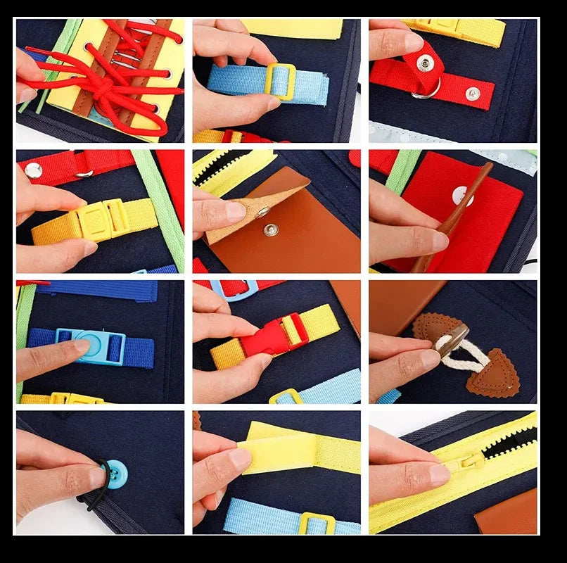 Busy Board Montessori Toys for Toddlers Sensory Toy Preschool Learning Educational Travel Activities for Boys Fine Motor Skills