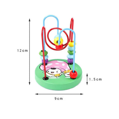 Big Montessori Wooden Toys Kids Circles Bead Wire Maze Roller Coaster Toddler Early Educational Puzzles Toy for Children Infant