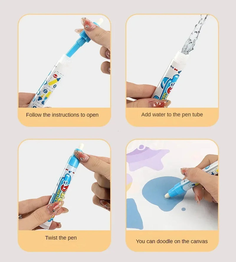 100X80Cm Magic Water Drawing Mat Coloring Doodle with Reusable Magic Pens Montessori Painting Board Montessori Educational Toys