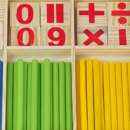 Children Learning Math Wooden Educational Toys Digital Stick Montessori Teaching Aid Mathematics Enlightenment Knowledge