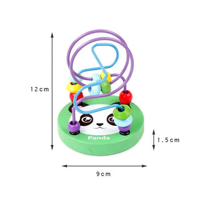 Big Montessori Wooden Toys Kids Circles Bead Wire Maze Roller Coaster Toddler Early Educational Puzzles Toy for Children Infant
