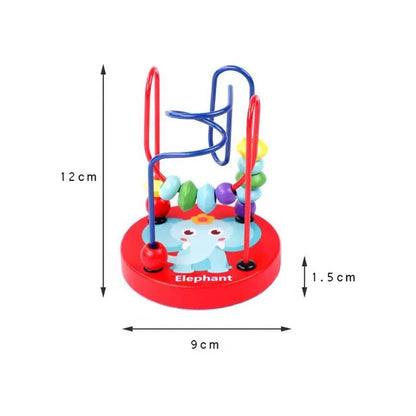 Big Montessori Wooden Toys Kids Circles Bead Wire Maze Roller Coaster Toddler Early Educational Puzzles Toy for Children Infant