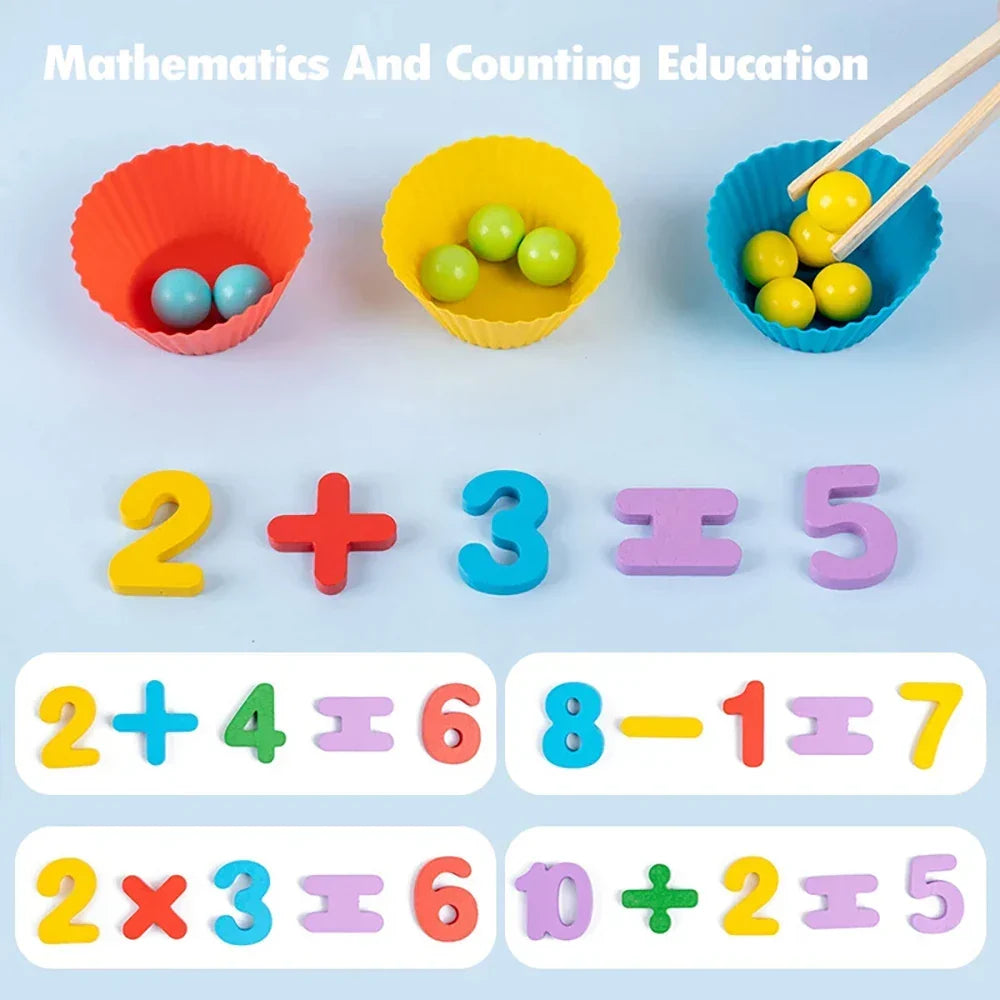 Familysplace™-Montessori Math Counting and Sorting Toy Game