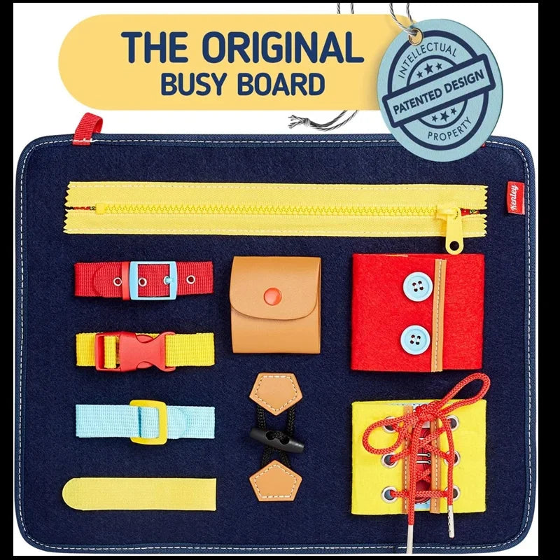 Busy Board Montessori Toys for Toddlers Sensory Toy Preschool Learning Educational Travel Activities for Boys Fine Motor Skills